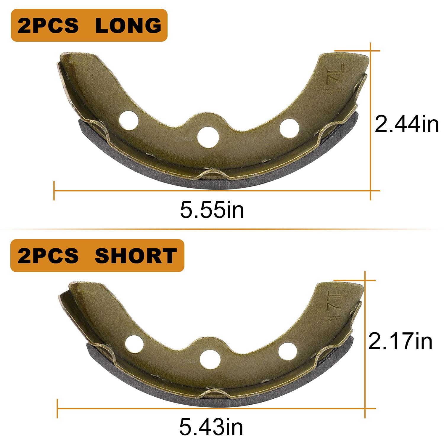 Leapgomax Club Car Brake Shoes And Spring Kit For Ds G&E 1995-Up (Automatic Adjust)& Precedent 1018232-01 Golf Cart Replacement