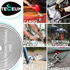 Teceum 2 Inch Webbing - Silver Gray - 50 Yards - 2    Heavy-Duty Wide Webbing For Climbing Outdoors Indoors Crafting Diy