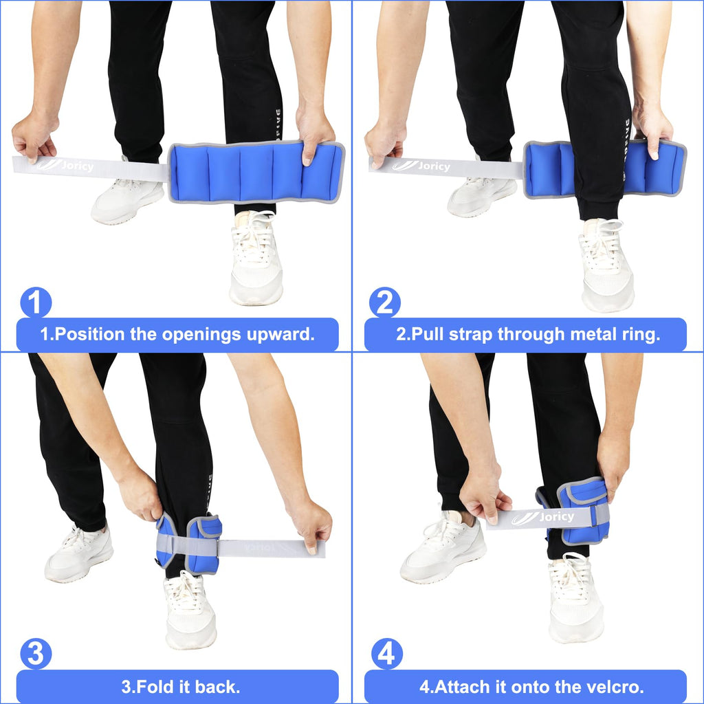 Adjustable Ankle Weights For Women Men Kids 1-10 Lbs 1 Pair Wrist Leg Arm Weights With Removable Weight, Strength Training Weigh