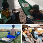 Lsffm Travel & Camping Memory Foam Pillow, Travel Essentials, Hammock Pillows With Double-Layered Pillow Cover, Easy To Clean, C