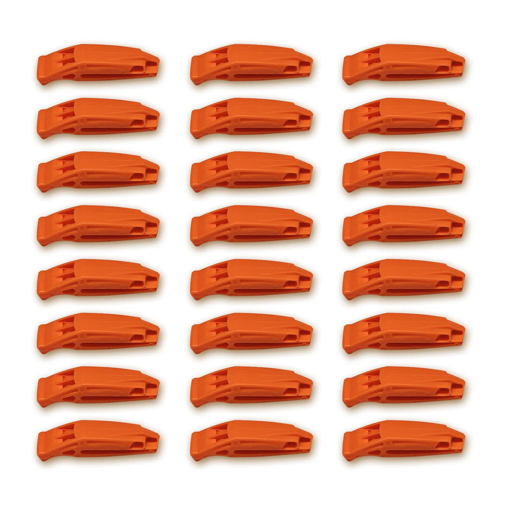 Heimdall Emergency Whistle With Lanyard For Safety Boating Camping Hiking Hunting Survival Rescue Signaling (Orange-24Pcs Pack)