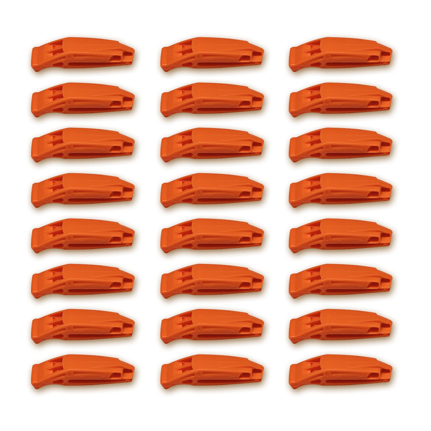 Heimdall Emergency Whistle With Lanyard For Safety Boating Camping Hiking Hunting Survival Rescue Signaling (Orange-24Pcs Pack)