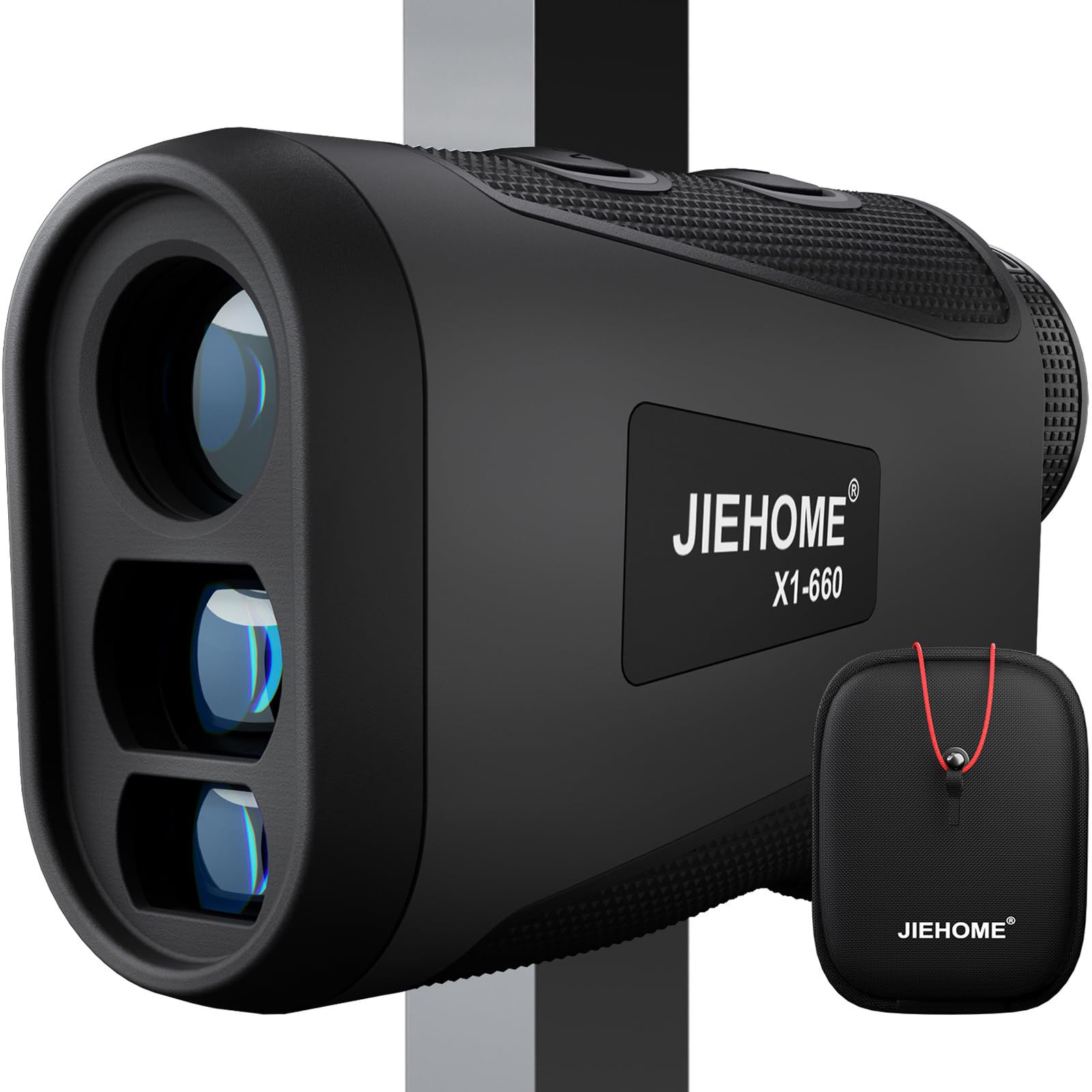 Golf Rangefinder Jiehome X1 Laser Range Finder With Slope Magnetic, 6X, Flagpole Lock Vibration, 660Yds Rangefinder For Golfing 