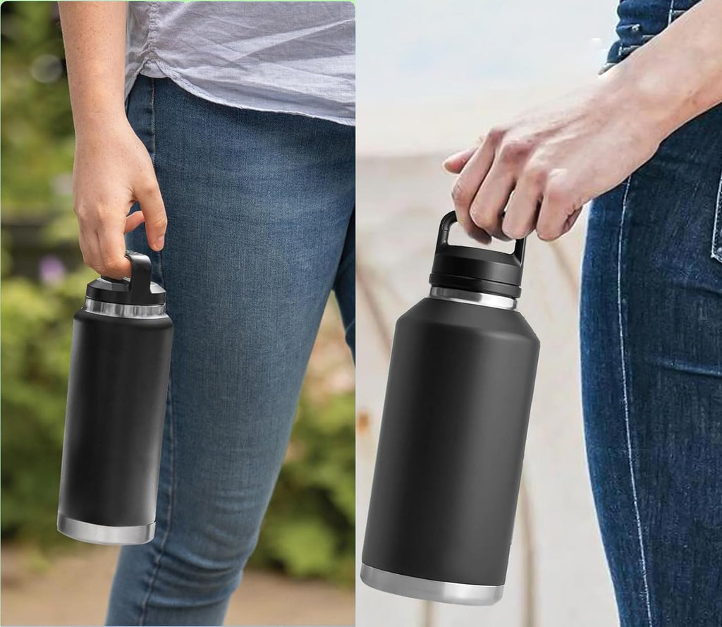 Replacement Lid Chug Cap For Yeti Rambler Bottle, Screw Top Lid Replacement Fits For 18Oz/ 26Oz/ 36Oz/ 64Oz Cap Cover Water Bott