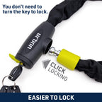 Urban Xk120 Bike Chain Lock, Anti-Theft Chain With Key, Motorcycle, Scooter And Bicycle Security Lock, Hardened Steel, 120 Cm, L