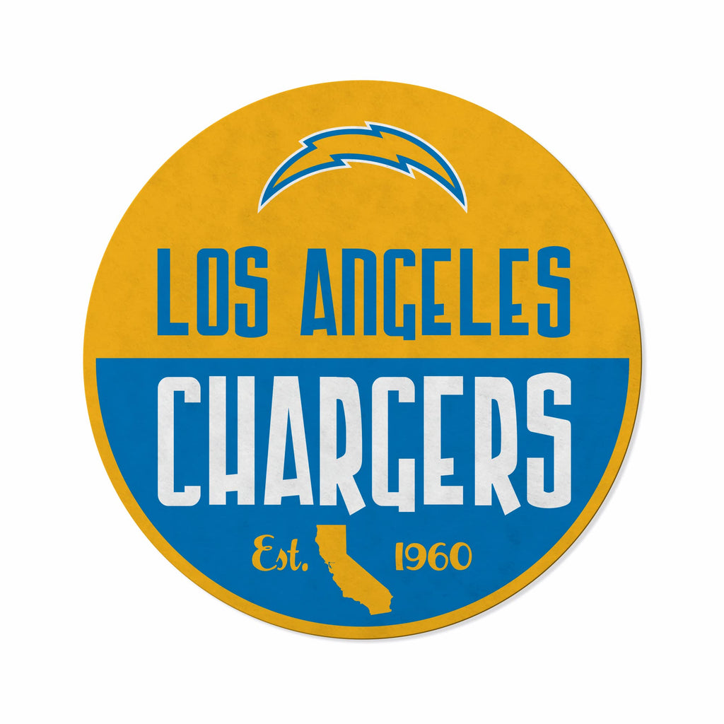 Rico Industries Nfl Football Los Angeles Chargers Classic Shape Cut Pennant - Home And Living Room D  Cor - Soft Felt Ez To Hang