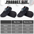 Satinior 2 Pairs Black Bowling Shoe Covers Non-Slip Bowling Shoe Covers Shoe Protector Covers For Bowling Adults (M)