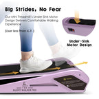 Egofit Walker Pro M1 Sakura Pink Smallest Under Desk Electric Walking Treadmill For Home, Small & Compact Treadmill To Fit Desk