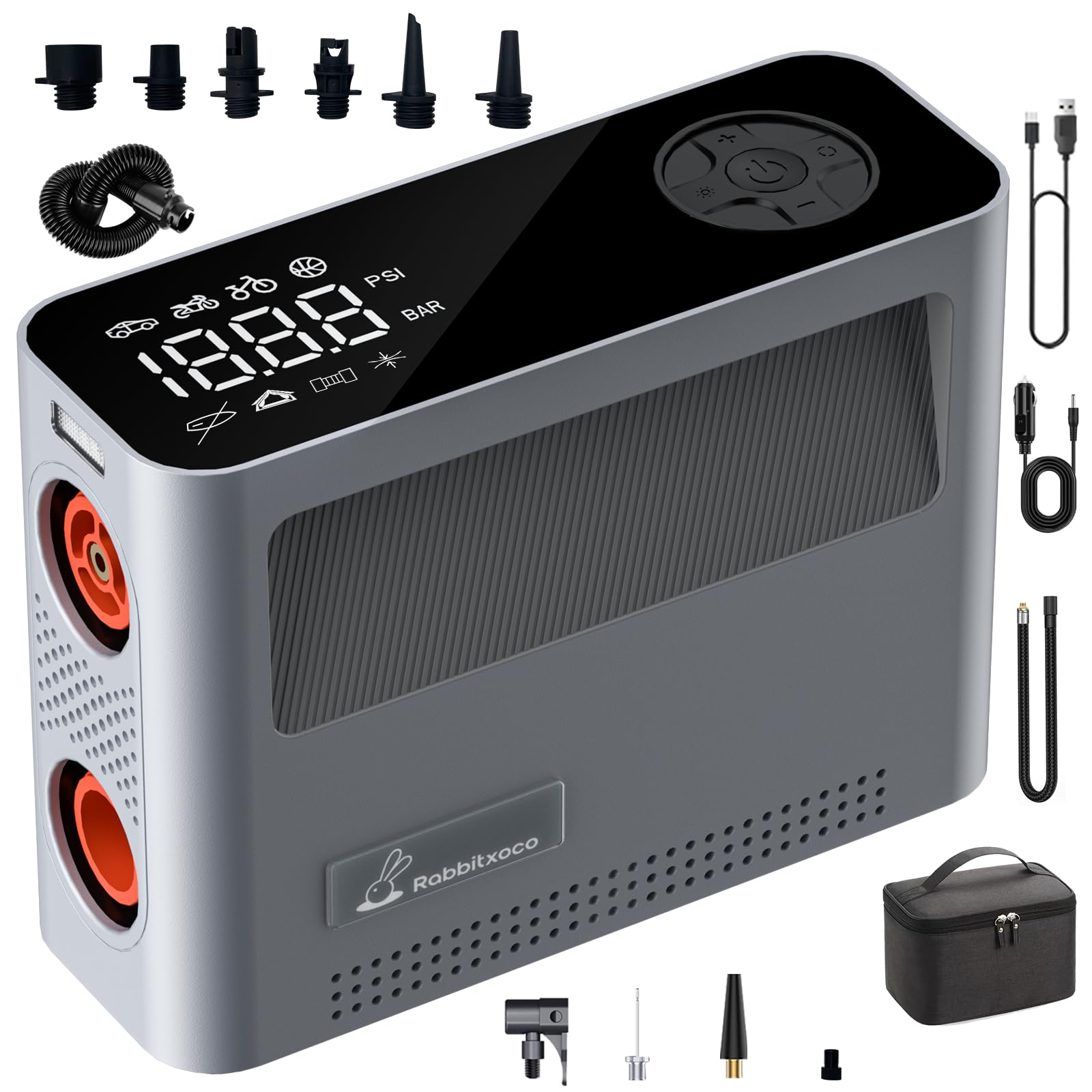 Paddle Board Pump 10 Pump Modes Sup Air Pump 500L Airflow/Min Tire Inflator Portable Air Compressor 4X Speeds Electric Air Pump