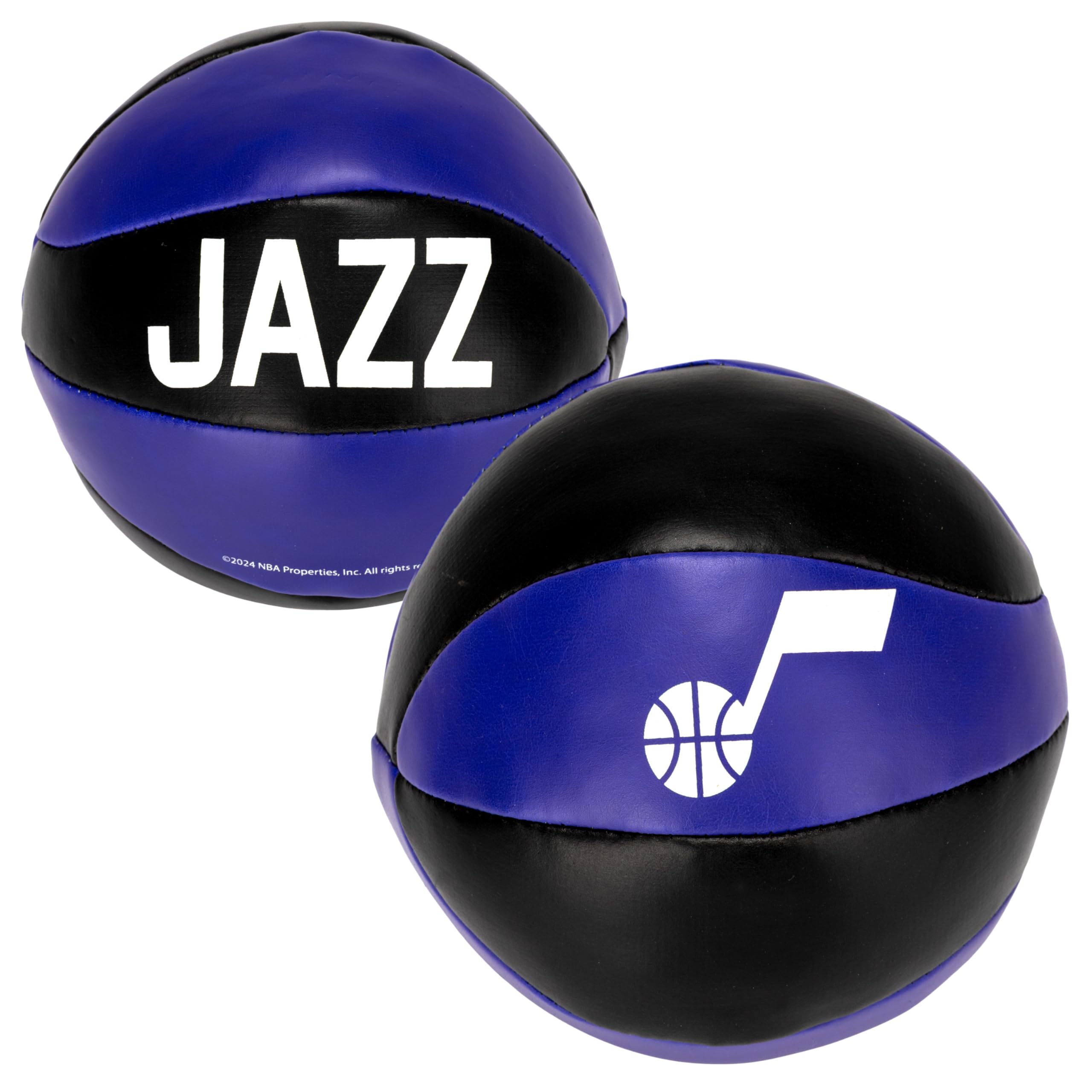 Franklin Sports NBA Utah Jazz Toy Basketballs - 2 Pack of Kids Soft Mini Basketballs for Over The Door + Indoor Hoops - NBA Fan 