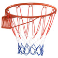 GYMAX Basketball Rim, 15/18 inch Basketball Rim Replacement with All-Weather Net, Basketball Hoop Replacement Rim Outdoor/Indoor