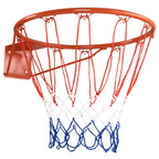 GYMAX Basketball Rim, 15/18 inch Basketball Rim Replacement with All-Weather Net, Basketball Hoop Replacement Rim Outdoor/Indoor