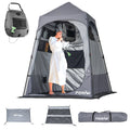 Portable Camping Shower Tent Deluxe Changing Room With Shower Bag Easy Set Up Privacy Shelter,Large Toilet Tent With Floor Drain