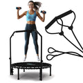 Jumpzylla Fitness Trampoline 40| Foldable Mini Rebounder Trampoline For Adults With Bar | Durable, Quiet, Low-Impact Exercise Eq