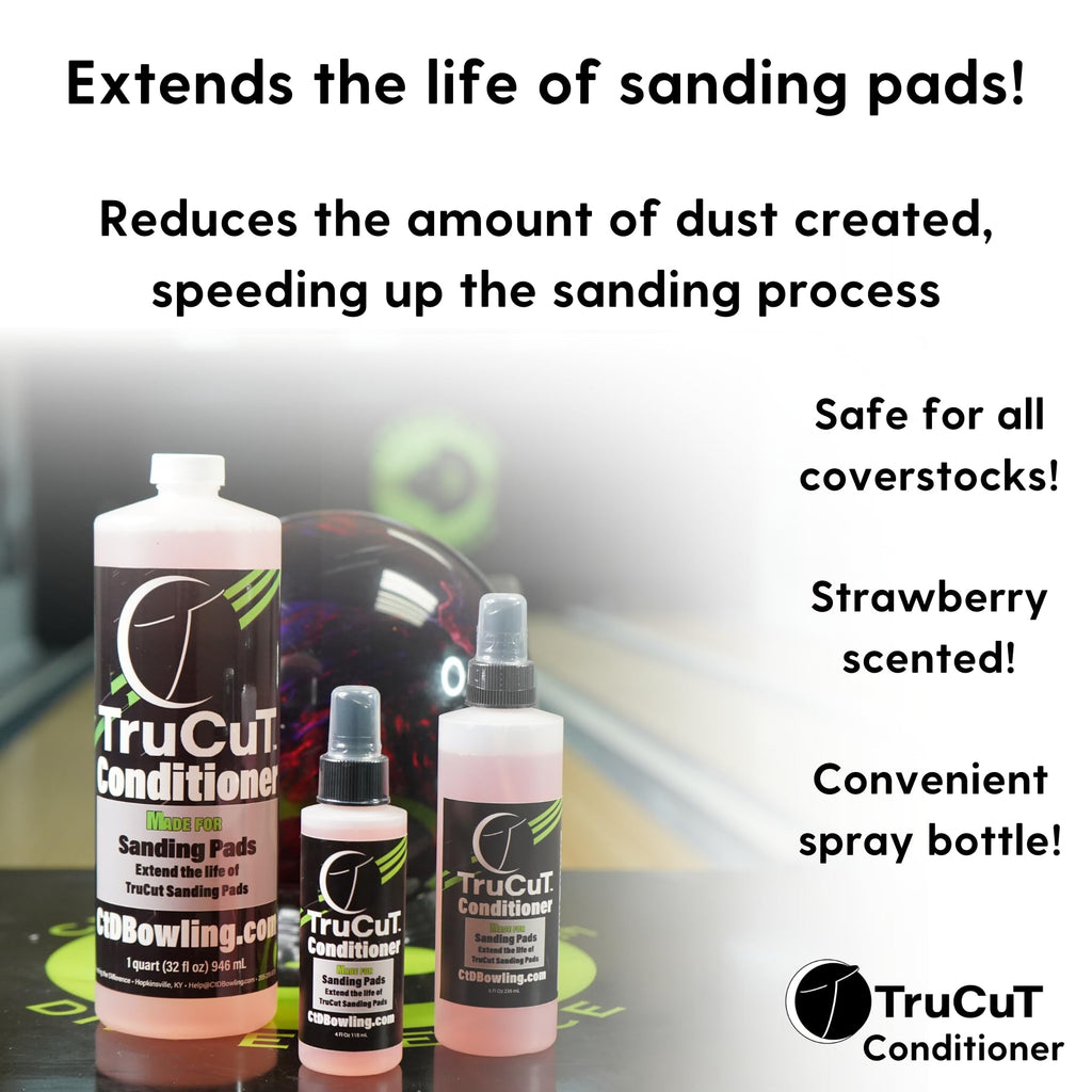 Trucut Conditioner  8 Oz Bottle  Spray For Bowling Ball Sanding Pads  Conditioner Made For Use Sanding Pads  Resurface Bowling B