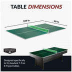 Hathaway Bg2323 Quick Set Conversion Table Tennis Top For Pool Tables, 1, Green