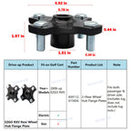Drive-Up 2 Pack Ezgo Rear Wheel Hub Flange Plate For Rxv Electric 2008-Up Golf Cart Rear Axle Hub Assembly Oem 604112
