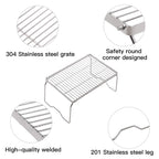 Redcamp Large Folding Campfire Grill 304 Stainless Steel Grate, Heavy Duty Portable Camping Grill With Legs Carrying Bag