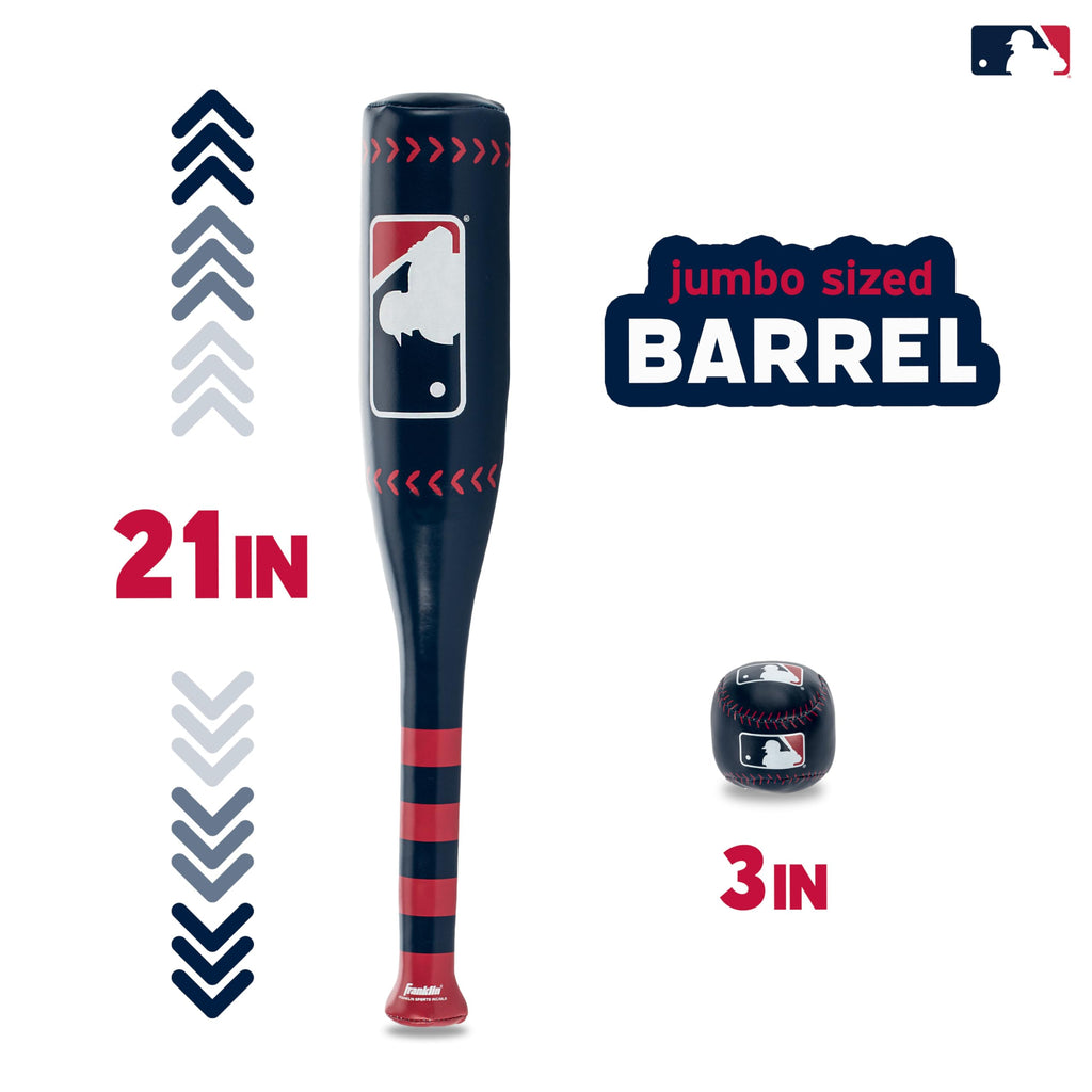 Franklin Sports Mlb 21'' Soft Sport Bat & Ball - Blue - Lightweight Kids Bat + Ball