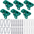 Tandefio 6 Sets of Robust Swing Hangers for Wooden Concrete Set with Swing Hooks Screws Bolts Washers Swingset Accessories for P