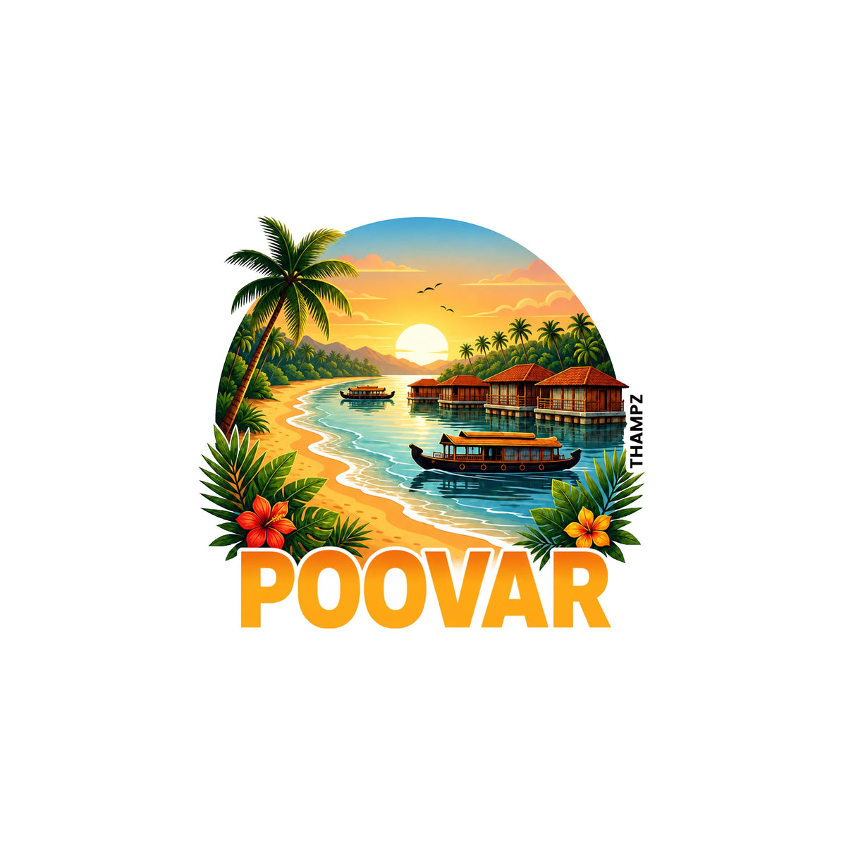 THAMPZ Poovar  3D Embossed Flexible Fridge Magnet 0.5mm Ultra Thin Decorative with Strong Hold | Refrigerator Magnet for Notes,