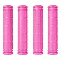 Kasteco 2 Pairs Bicycle Handle Bar Grips Mushroom Grips for BMX/MTB/Road Mountain Bikes,Pink