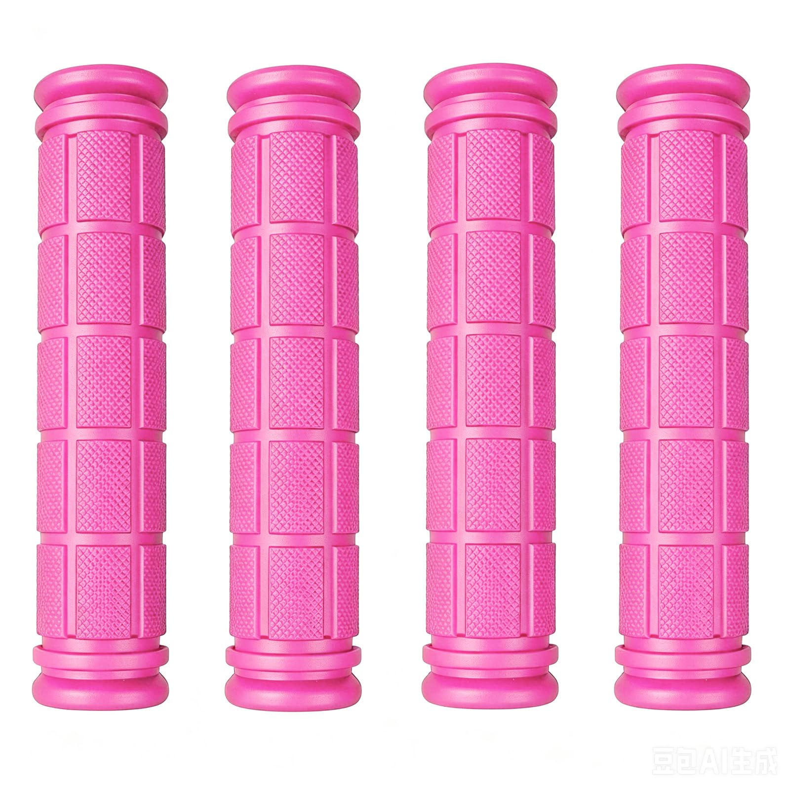 Kasteco 2 Pairs Bicycle Handle Bar Grips Mushroom Grips for BMX/MTB/Road Mountain Bikes,Pink