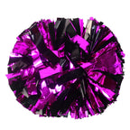 Lovecheer 2Pcs Hot Pink And Black Pom Poms Cheerleading Metallic Cheer Pom Poms With Handle For Dance Party Sports Spirits