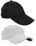 Zacharias MenS Cotton Baseball Cap Black & White Free Size Pack Of 2