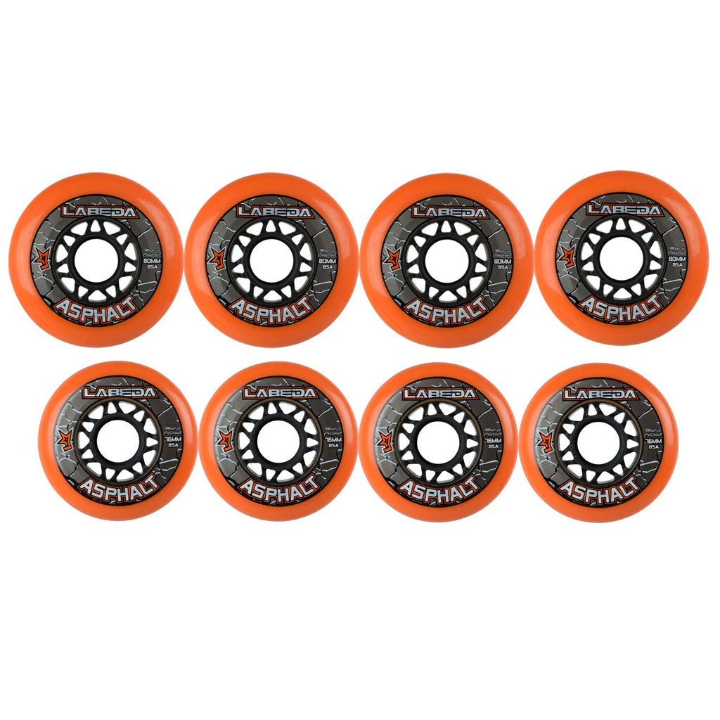 Labeda Wheels Roller Hockey Gripper Asphalt Hilo 4-76Mm Wheels/4-80Mm Wheels