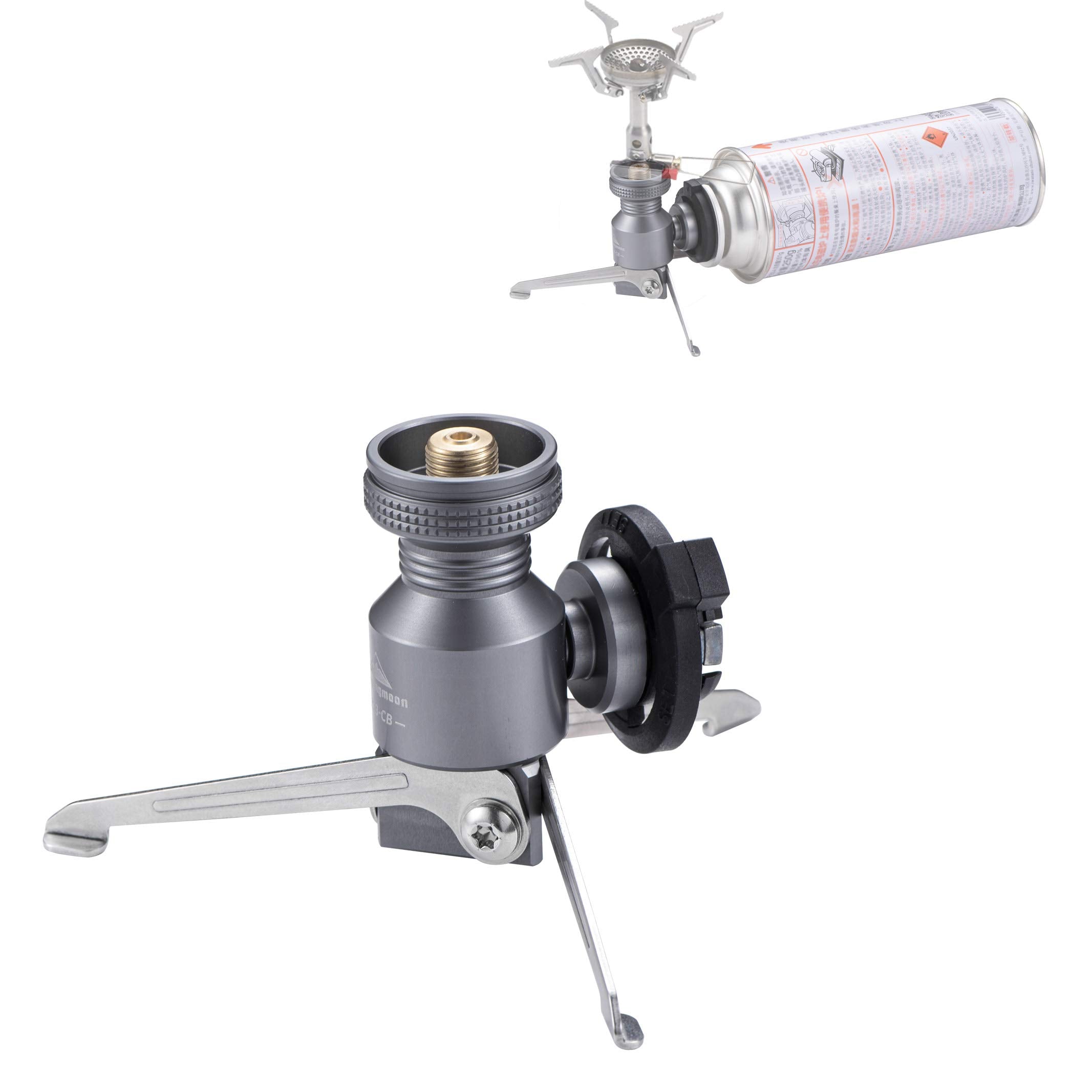 CAMPINGMOON Butane Gas Fuel Canister Adapter Stand Type Convertor for EN417 Lindal Valve Camping Gas Stove Lantern Z23-CB