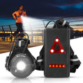 West Biking Christmas Gift Night Running Lights, Usb Rechargeable Chest Light With 90    Adjustable Beam Angle, 500 Lumens Water