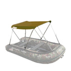 Aleko Boat Bimini Canopy Tent Top  Sun Shelter Sunshade For 12.5 Ft Long Inflatable Boats  4.3 X 3.7 Ft  Wheat Color