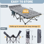 Slsy Folding Camping Cot Xl, Folding Cot Camping Cot For Adults Portable Folding Outdoor Cot With Carry Bags For Outdoor Travel