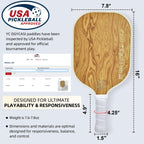 13 Mm Pickleball Paddles Set Of 2, 2023 Usapa Approved, Carbon Fiber Surface (Chs), Polypropylene Honeycomb Core, Anti-Slip Swea