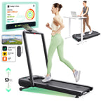 UREVO Smart Treadmill with 9% Incline, 3-in-1 Foldable Treadmill with Handle for Home/Office Fitness, Runner-Focused Design, 6 H