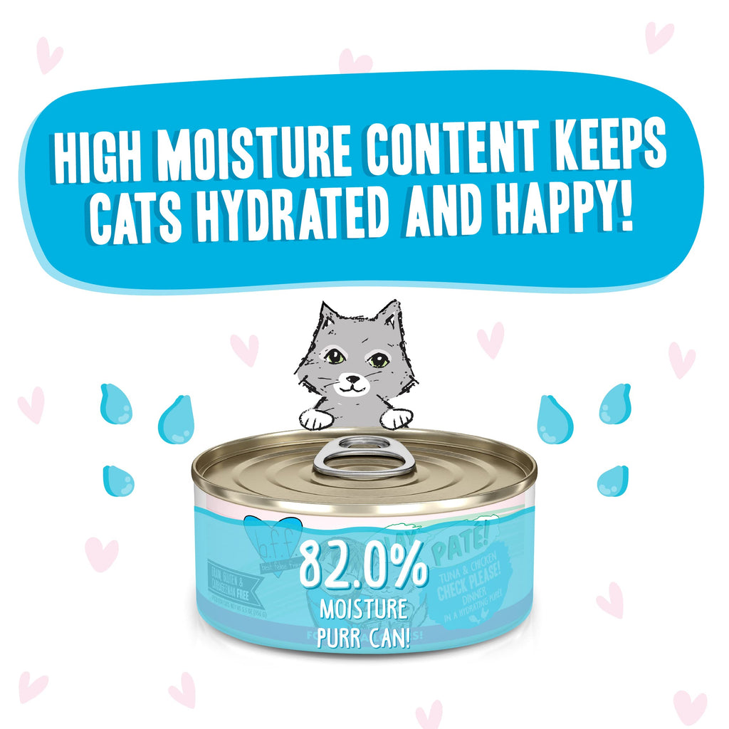 Weruva Bff Play - Best Feline Friend Pata Lovers, Aw Yeah, Tuna  Chicken Check Please With Tuna  Chicken, 55Oz Can (Pack Of 8)