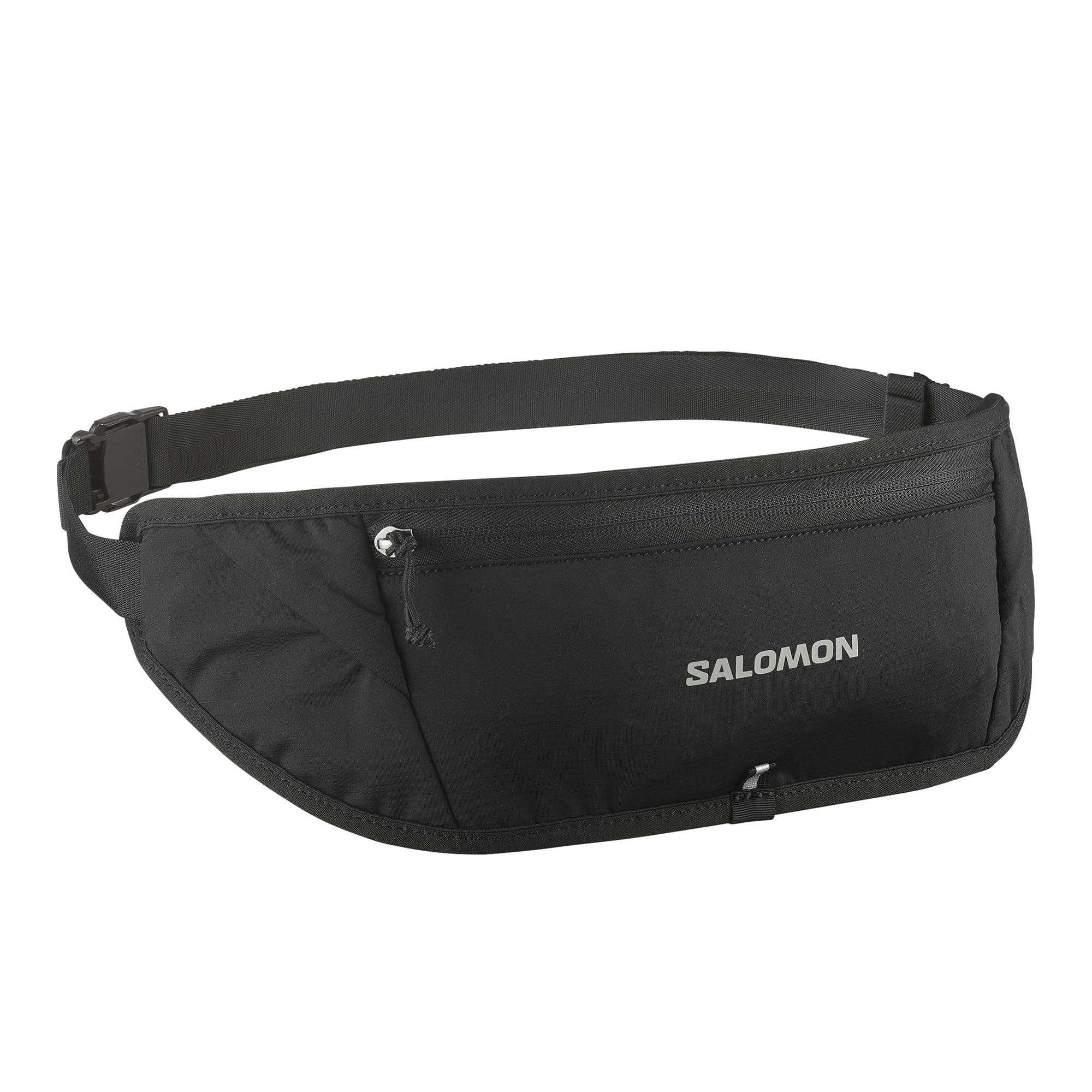 Salomon Pulse Sling Belt, Minimalist Adjustable Running Belt with 3-5L Expandable Storage for Phone, Flask & Nutrition - BLACK -