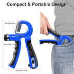 Kdg Hand Grip Strengthener 2 Pack(Blue) Adjustable Resistance 10-130 Lbs Forearm Exerciser,Grip Strength Trainer For Muscle Buil