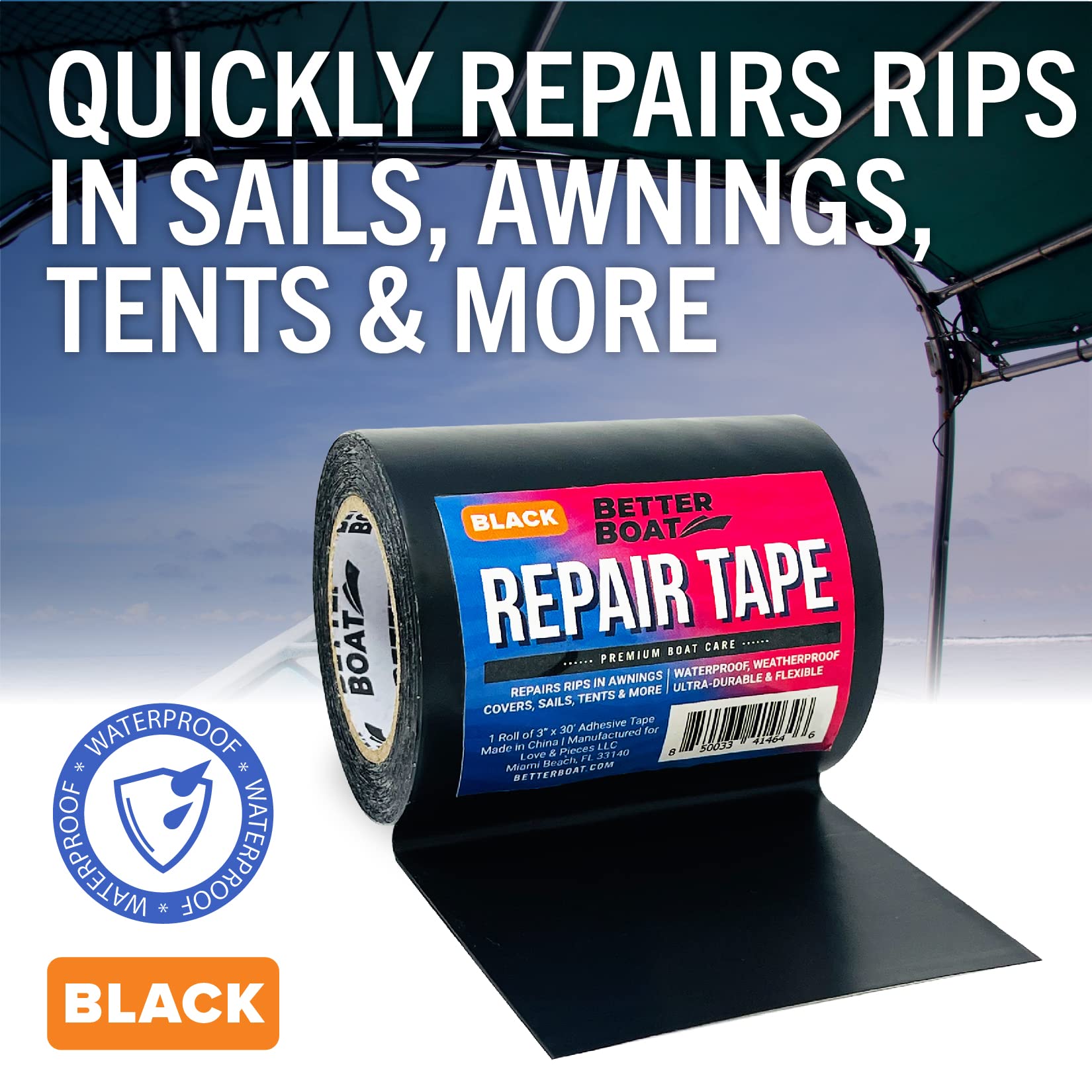 Repair Tape Fabric Repair Boat Covers Canvas Tent Repair Tape Pop Up Camper Rv Awning Repair Tape Tarp Canopy Tear & Vinyl Water