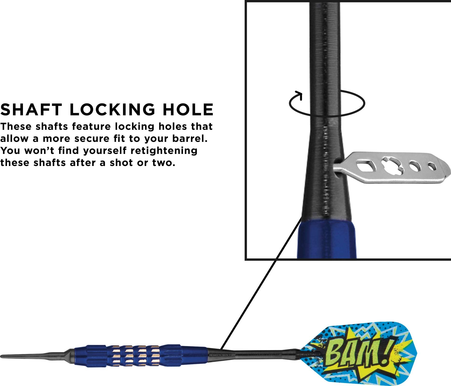 Viper Comix Soft Tip Darts: Bam (Blue), 18 Grams