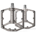 Road/Mountain Bike Pedals - 3 Bearings Bicycle Pedals - 9/16    CNC Machined Flat Pedals with Removable Anti-Skid Nails (Titaniu