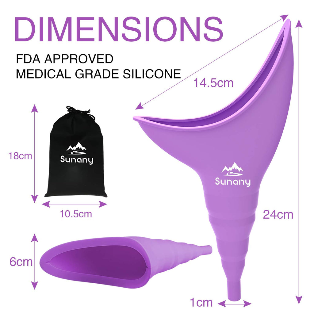 Female Urination Device,Reusable Silicone Female Urinal Foolproof Women Pee Funnel Allows Women To Pee Standing Up,Women'S Urina