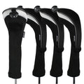 Andux 4Pcs/Pack Long Neck Golf Hybrid Club Head Covers Dial No. Tag Ctmt-02 Black