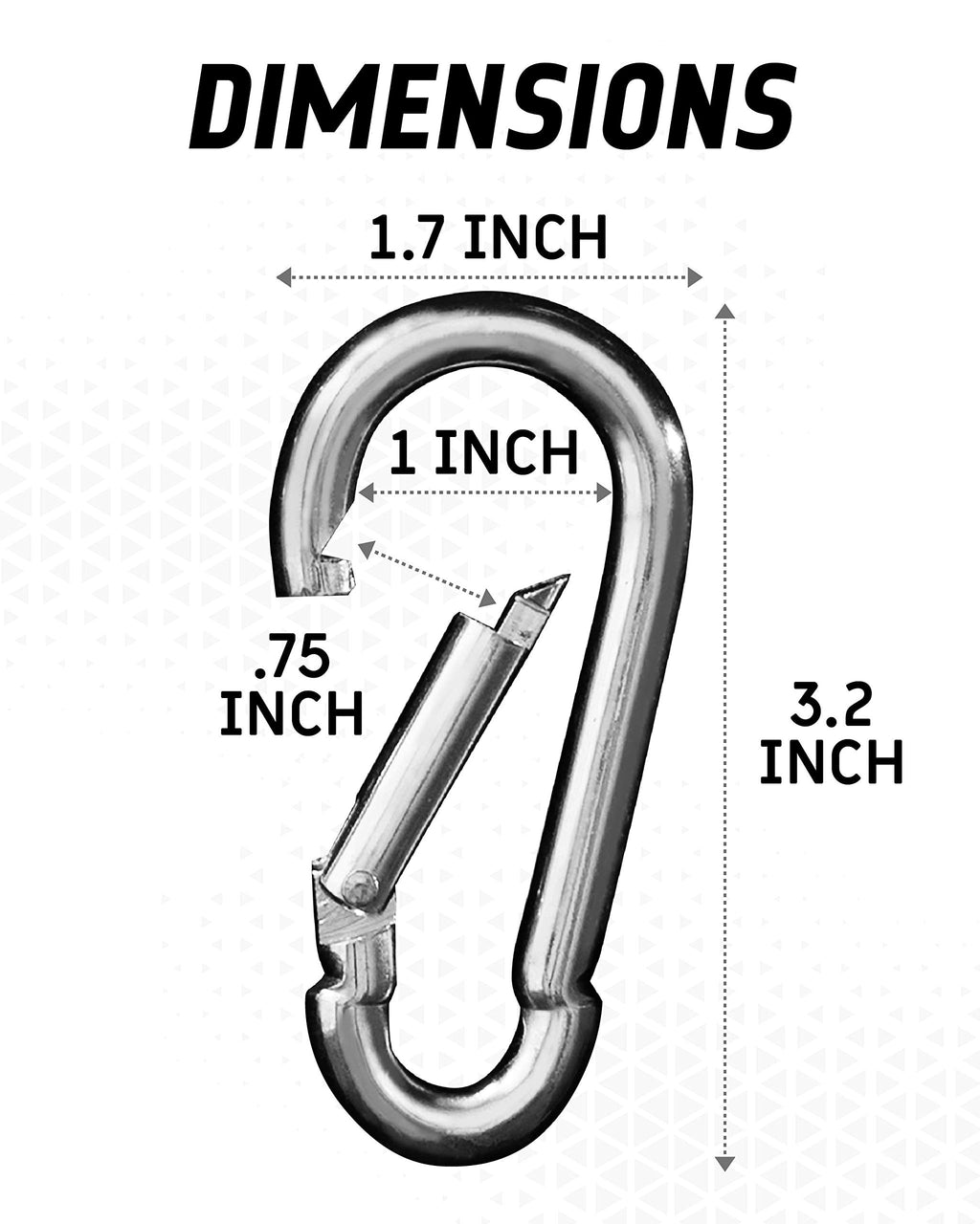 Carabiner Clip 5 Pack - Multipurpose Heavy Duty Carabiner - Snap Hooks - Carabiner Heavy Duty - Small Carabiner Clip - Large Car