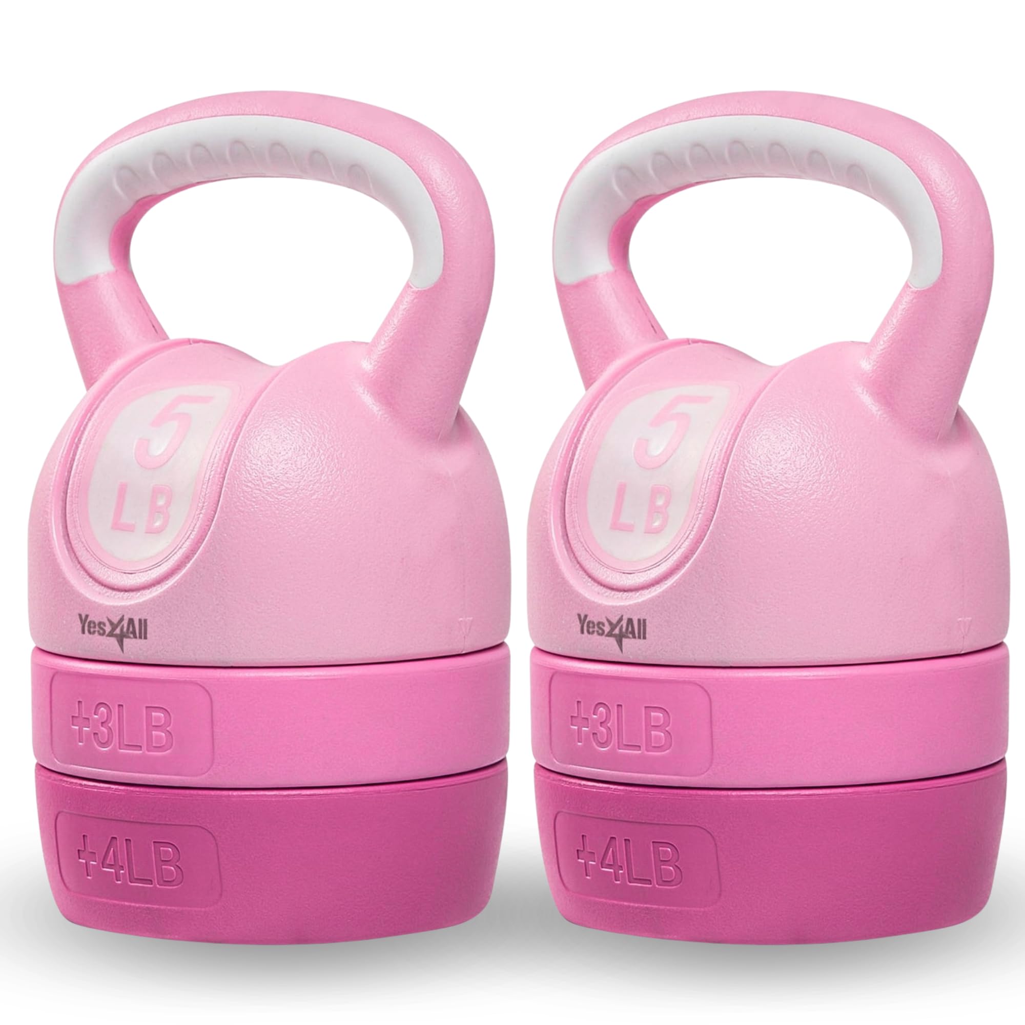Yes4All Kettlebell Sets, Adjustable Kettlebell Set for Women, 5-12 LB Kettlebells Weight for Strength Training Exercises, Squats
