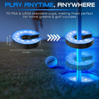 Kingtop Led Golf Hole Lights With Lens, Rgb Light Up Night Golf, Putting Green Cup Lights, Glowing In The Dark Lights For Golf H