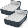 Intex Dura-Beam 18-Inch Deluxe Queen Sized Air Mattress Comforting Bed With Built-In Electric Pump And Ultra Plush Supportive He