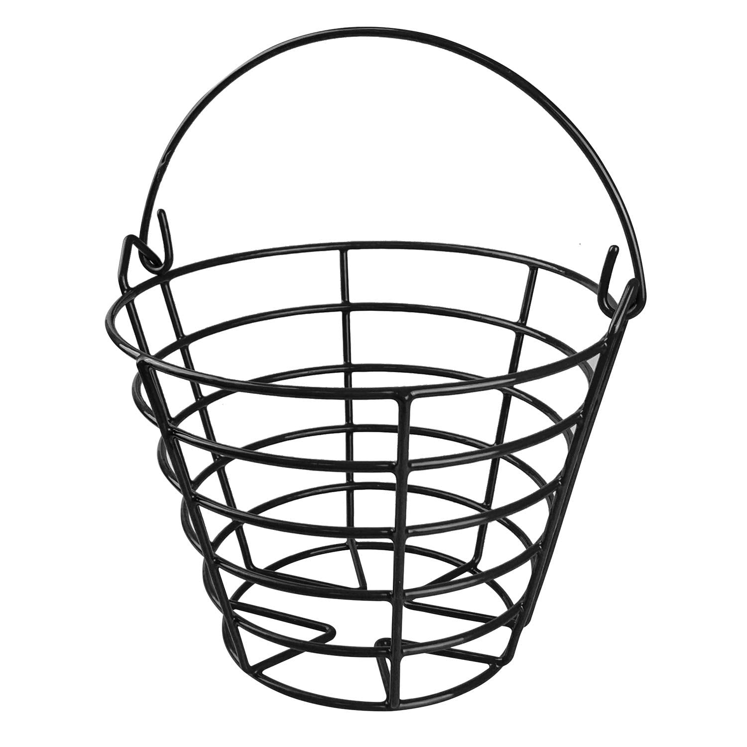 KOFULL Golf Ball Metal Range Basket Golfball Container with Handle - Can Hold 50 Balls