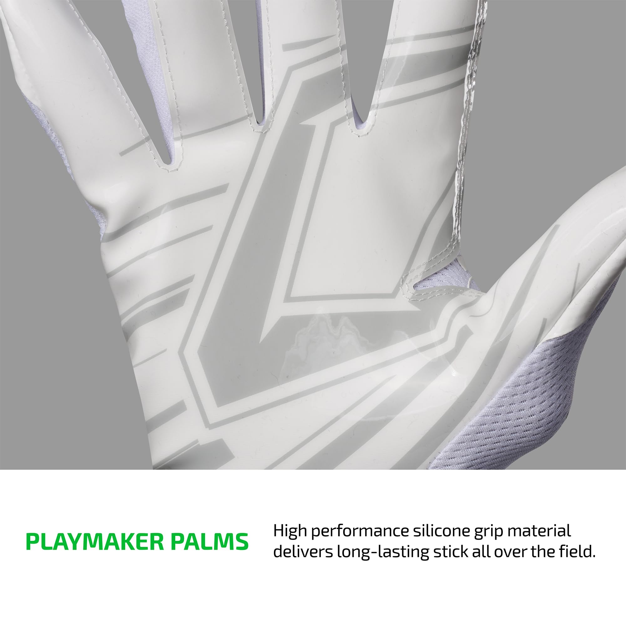 Cutters Football Gloves - Game Day Football Receiver Gloves with High Tack Silicone Grip, Superior Support and Protection - Soli